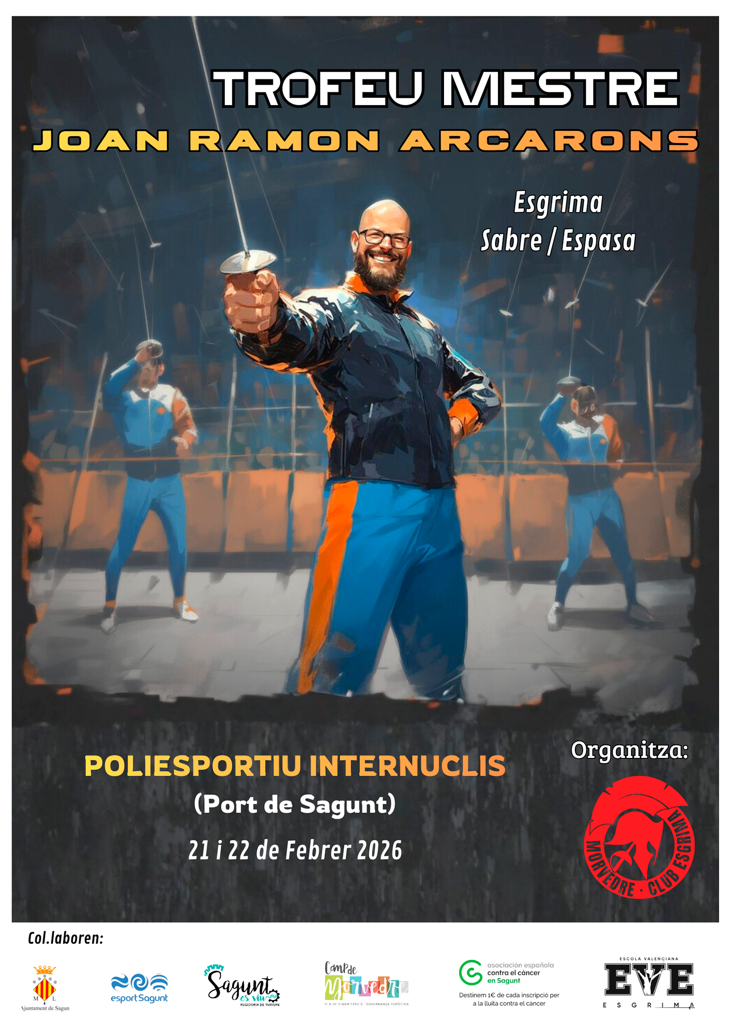El Trofeu Mestre Joan Ramón Arcarons d'esgrima es disputa este cap de setmana en el pavelló del Poliesportiu Municipal