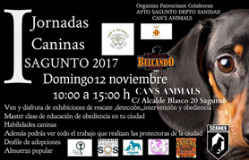 El departamento de Sanidad organiza las I Jornadas Caninas Sagunto el domingo 12 de noviembre 