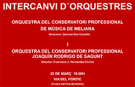 La Via del Pòrtic acull esta vesprada un concert dels conservatoris de Sagunt i Meliana