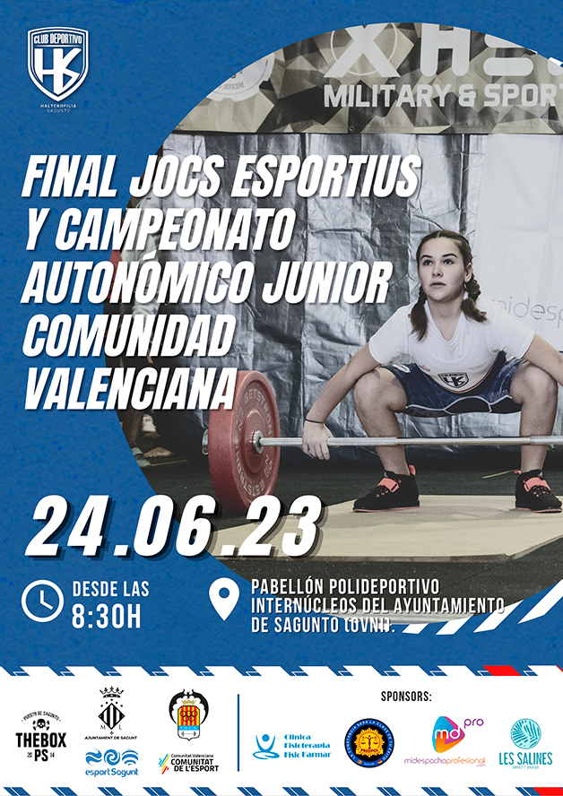El dissabte es disputa en el pavelló del Poliesportiu Municipal el Campionat Autonòmic Júnior d'Halterofília de la Comunitat Valenciana
