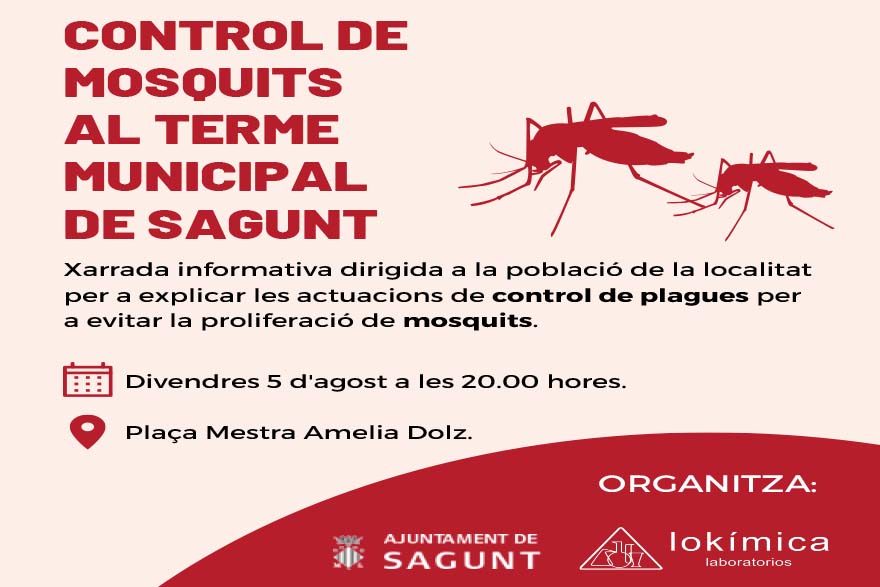 La regidoria de Sanitat reunix este divendres al veïnat d’Almardà en una xarrada-taller sobre consells per al control de mosquits