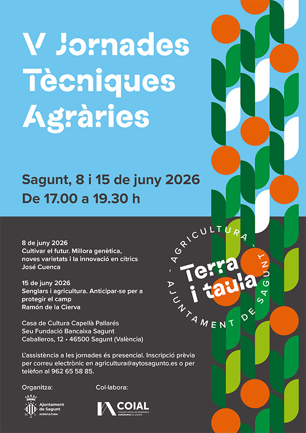 Las V Jornadas Técnicas Agrarias son un espacio de encuentro, formación y análisis en el Camp de Morvedre