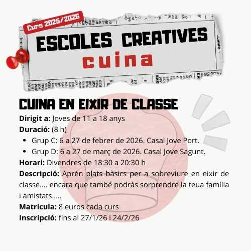 Escoles Creatives: Taller de cuina