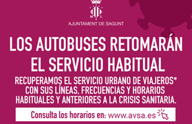 Sagunto restablece el Servicio Urbano de Viajeros y la Zona Azul