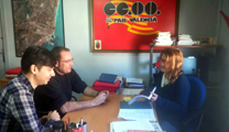 El regidor delegat de Promoció Econòmica, Jose Vicente Muñoz, es reuneix amb la secretària general de CC.OO, Begoña Cortijo
