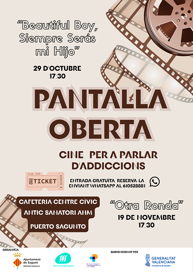 1a sessió de 'Pantalla Oberta. Cinema per a parlar d'addiccions'