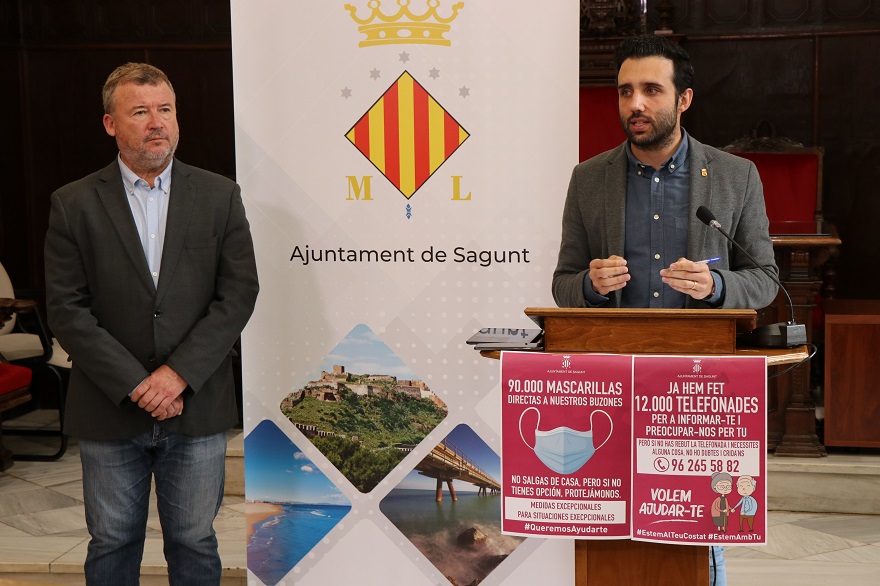 L'Ajuntament de Sagunt repartirà 90.000 mascaretes a domicili i ajorna el pagament en període voluntari de la taxa de guals al 3 de juny