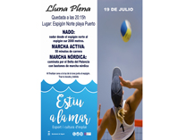 La playa de Puerto de Sagunto acogerá “Lluna Plena” un evento con el que se podrán realizar actividades deportivas a la luz de luna 