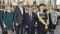 El alcalde del Ayuntamiento de Sagunto acompañado de la consellera de Bienestar Social y la delegada Davinia Bono asiste a la festividad del Ángel de la Guarda de ASVAT