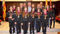 L'alcalde reconeix els èxits del club Gimnasia Rítmica i Estética Morvedre després dels assoliments obtinguts en els Campionats d'Espanya