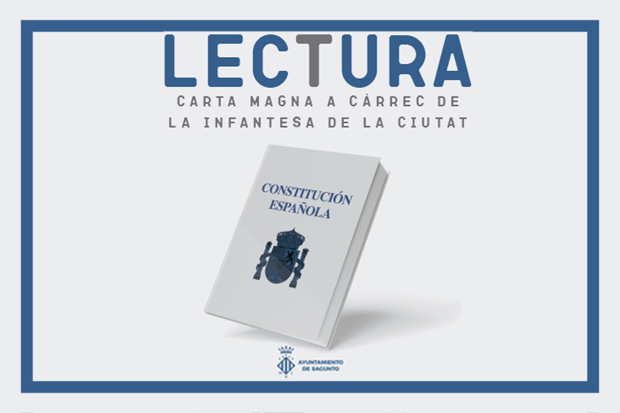   L'Ajuntament de Sagunt convida la ciutadania el Dia de la Constitució per a una lectura pública a càrrec de la infància