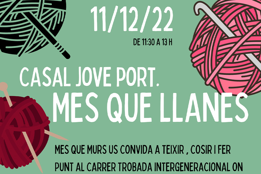 Una trobada intergeneracional per a teixir, cosir i fer punt al carrer posa el punt final al Més Que Murs