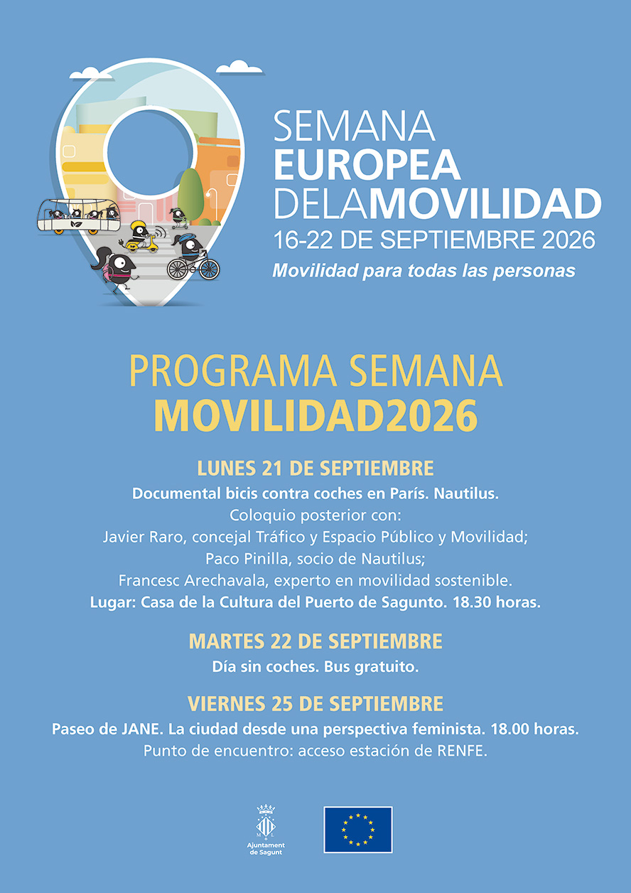 Sagunto celebra la Semana Europea de la Movilidad bajo el lema “Movilidad para todas las personas”
