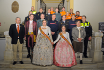 El Ayuntamiento de Sagunto y la Federación Junta Fallera reconocen la implicación de los cuerpos de seguridad y servicios municipales 