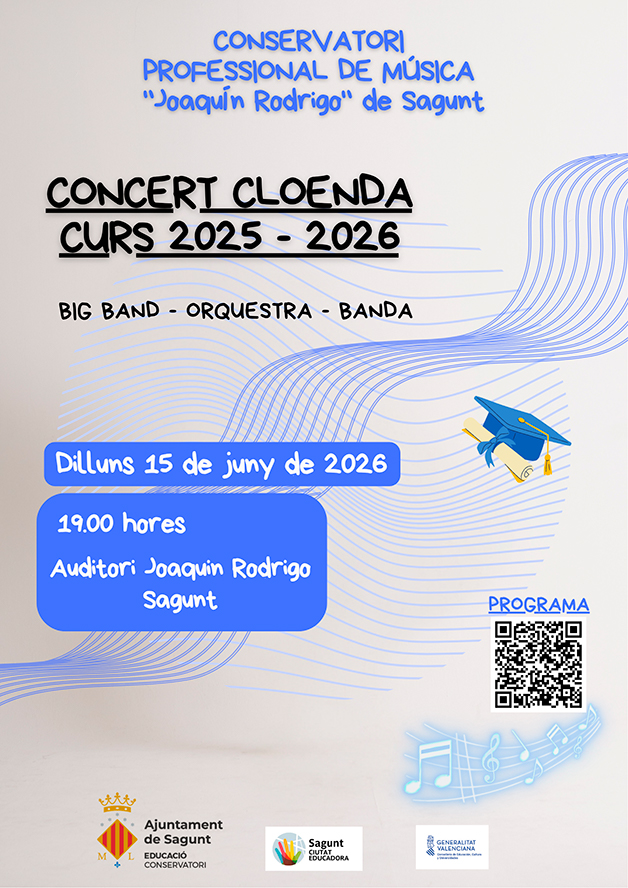 Concert Conservatori Joaquín Rodrigo (Big Band, Orquestra i Banda) clausura curs