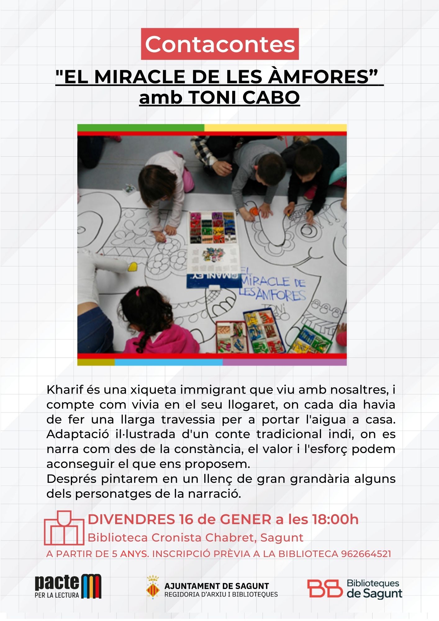 Cuentacuentos 'El miracle de les àmfores', con Toni Cabo