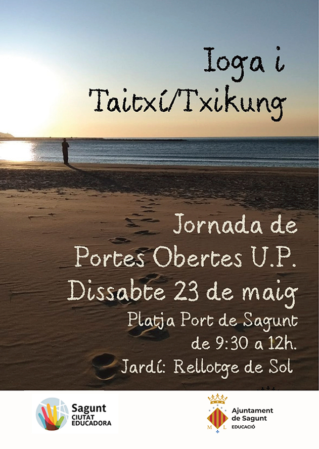 Sesión de yoga y tai chi en la playa de Puerto de Sagunto