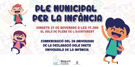 L'Ajuntament de Sagunt realitzarà demà el primer ple de la Infància