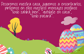 Educació anima els xiquets i xiquetes a dibuixar i acolorir ous de Pasqua i decorar les seues cases