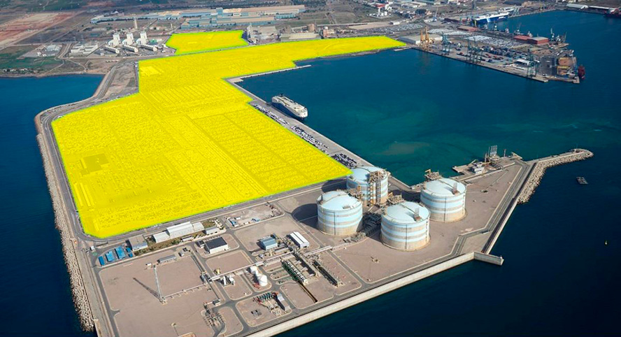 El Consistori recolza situar la macroplanta fotovoltaica al port marítim de Sagunt