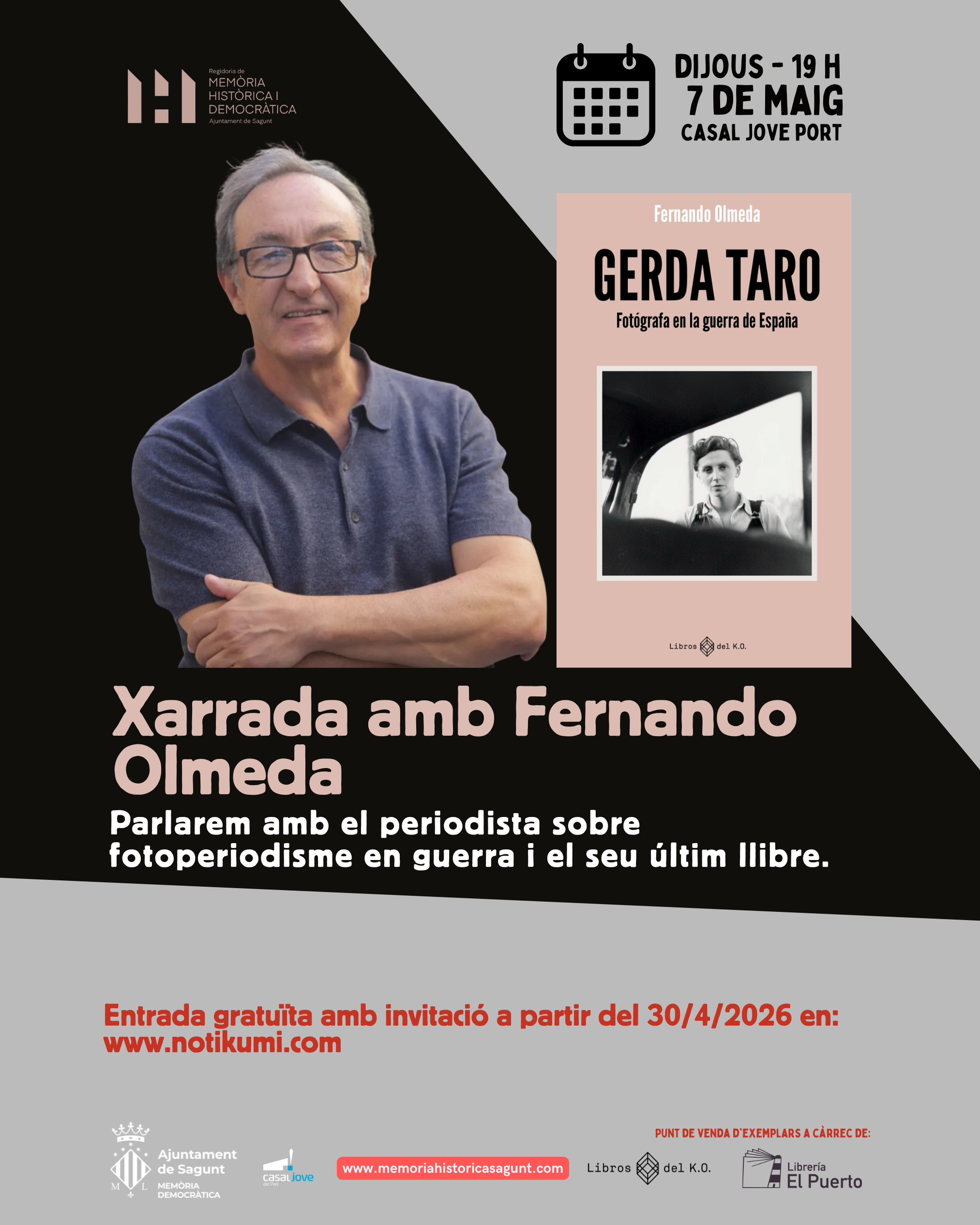 Xarrada amb el periodista Fernando Olmeda sobre la figura de Gerda Taro