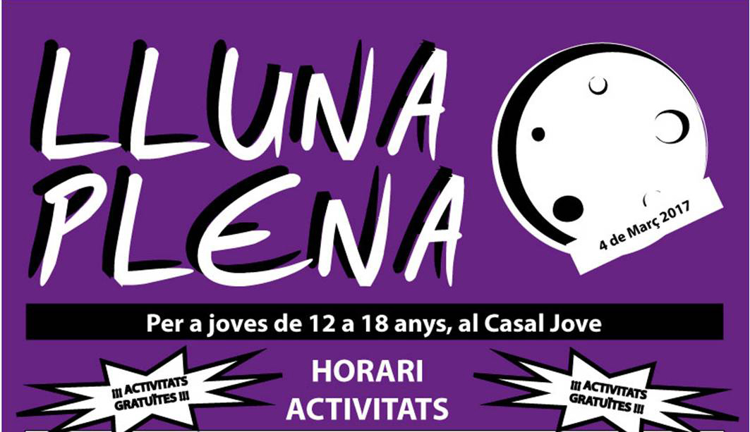 Nueva programación de ocio alternativo Lluna Plena 