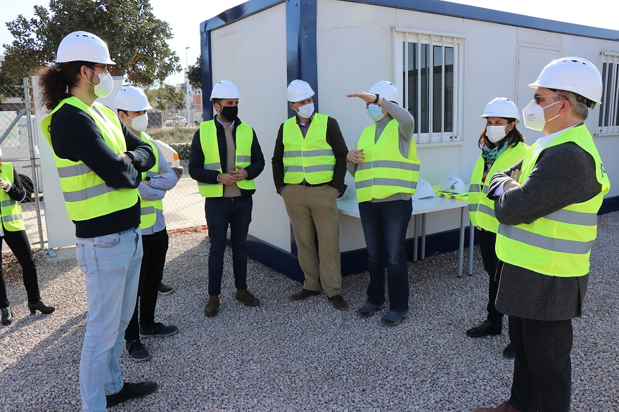L'alcalde i membres de l'Equip de Govern visiten les obres de l'IES nº 5
