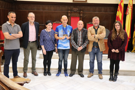 L’Ajuntament de Sagunt rep el triple or nacional de natació Víctor Moreno