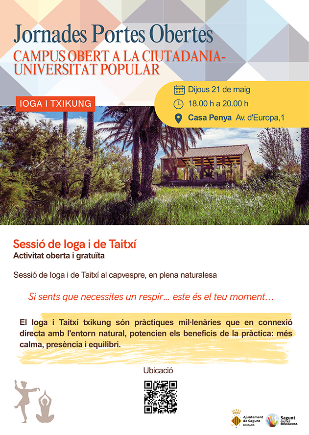Sessió de ioga i taitxí a la Casa Penya