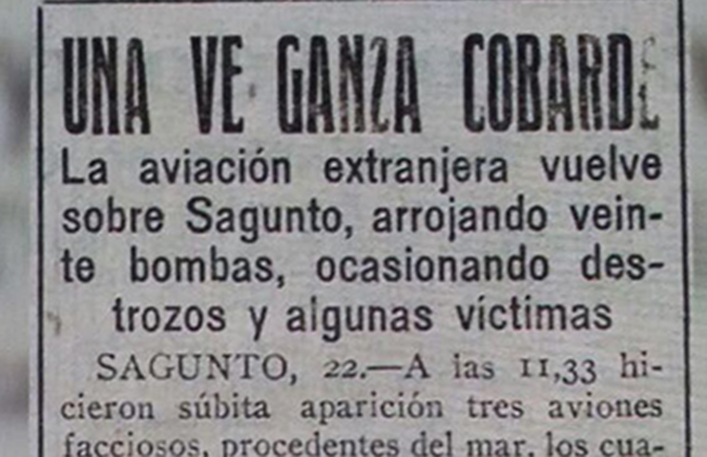 Sagunto hará sonar la sirena antiaérea en recuerdo de los bombardeos de 1937