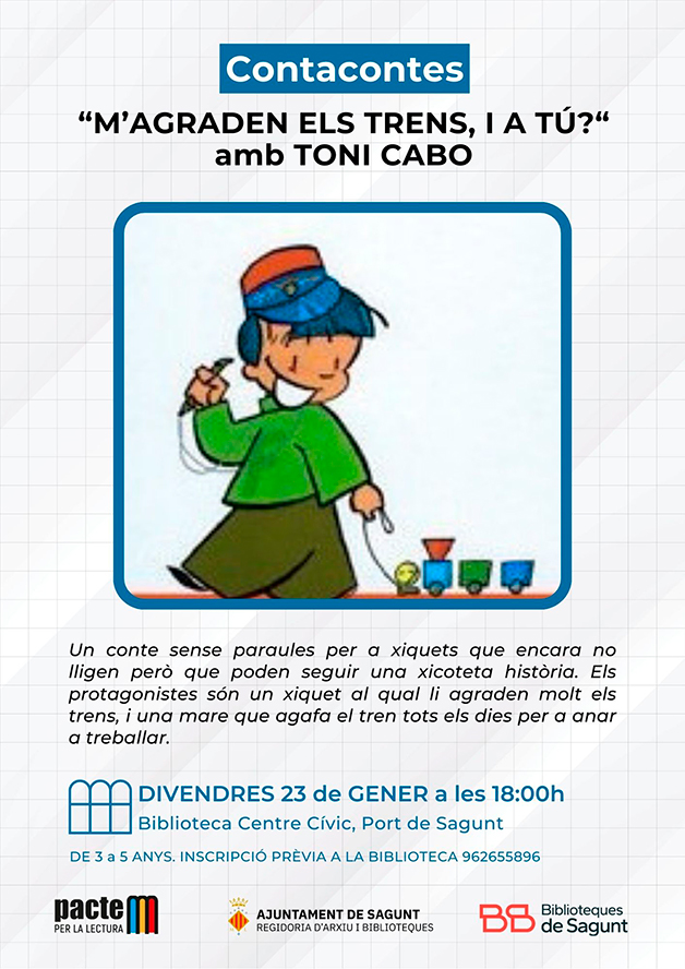 Contacontes 'M'agraden els trens, i a tú?', amb Toni Cabo