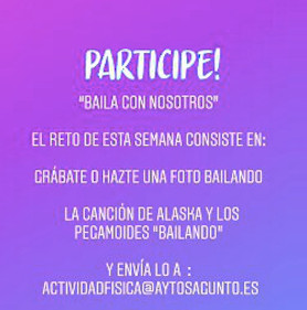 L'àrea d'activitat física i salut de Sagunt anima a participar en el repte de gravar-se mentre balla