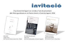 Este divendres es presenten els llibres guanyadors dels Premis Literaris Ciutat de Sagunt 2018