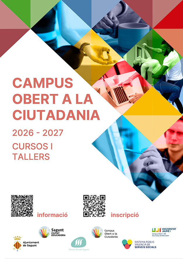 Ya está abierta la inscripción a los 47 cursos y talleres que ofrece el Campus Obert a la Ciutadania para 2026-2027