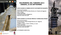 Sagunto celebrará el Día Mundial del Turismo el sábado 26 de septiembre con visitas guiadas gratuitas